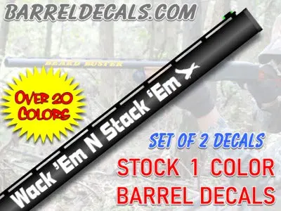 'Wack ’Em & Stack ’Em' Firearm Barrel Decal Kit 1