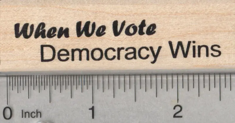'When We Vote' Civic Engagement Rubber Stamp 1