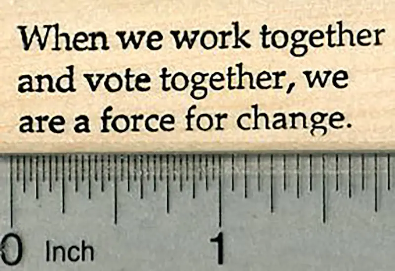 'When We Work Together' Collaborative Voting Rubber Stamp 1