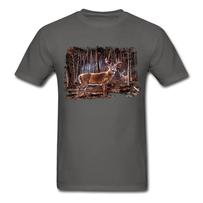 Whitetail Bucks In Forest Graphic Tee 1