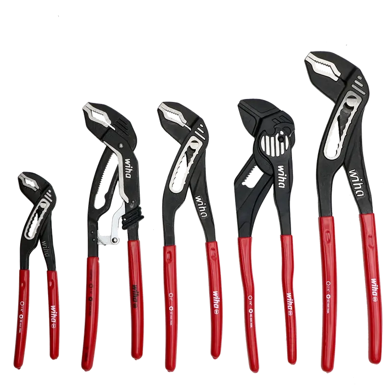 Wiha 34691 Classic Grip 5-Piece V-Jaw Tongue-And-Groove Pliers Set 1