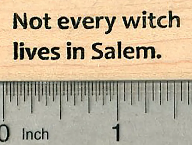 Witch-Themed Phrase Rubber Stamp – Halloween Collection 1