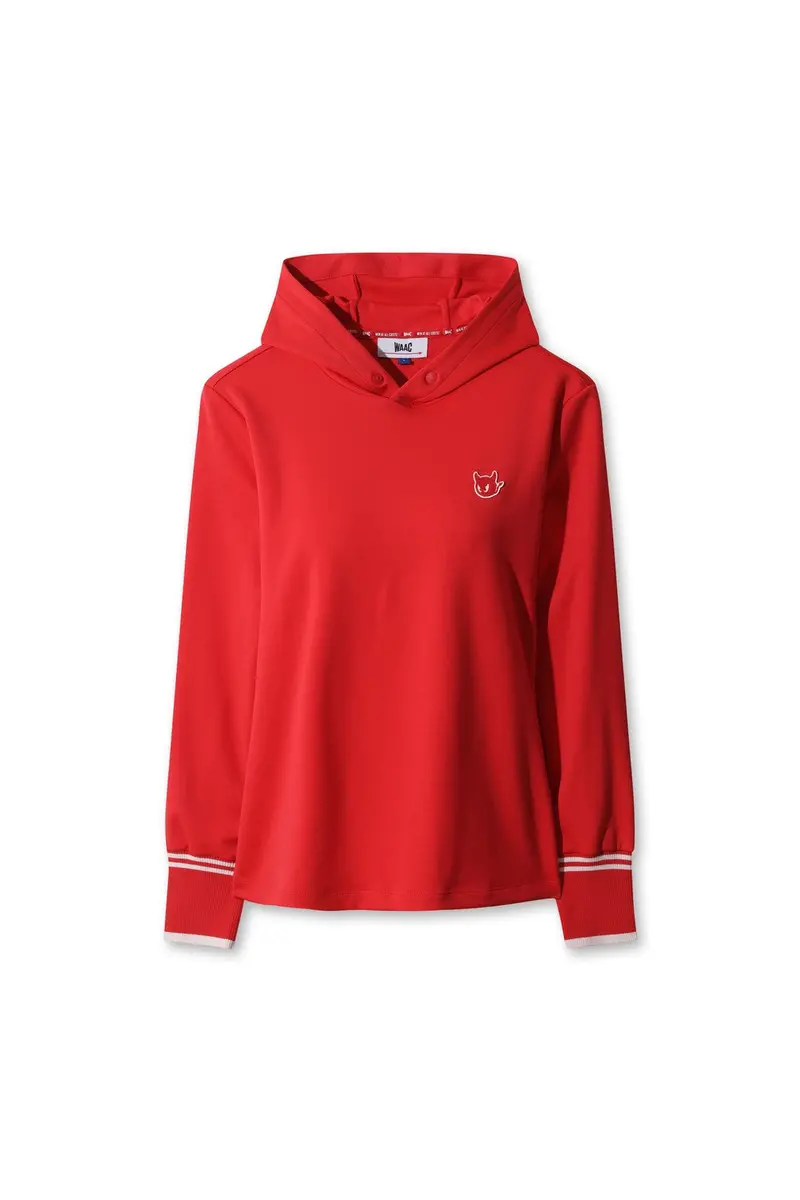 Women’S Athletic Slogan Jersey Hoodie – Red 1