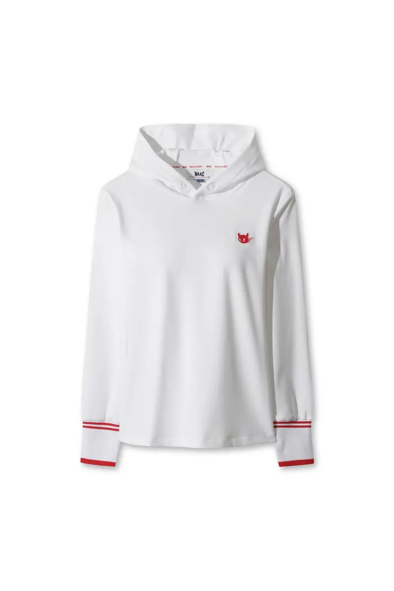 Women’S Athletic Slogan Jersey Hoodie – White 1