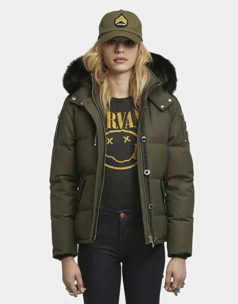 Women'S Olive Green Original 3Q Fur Jacket 1