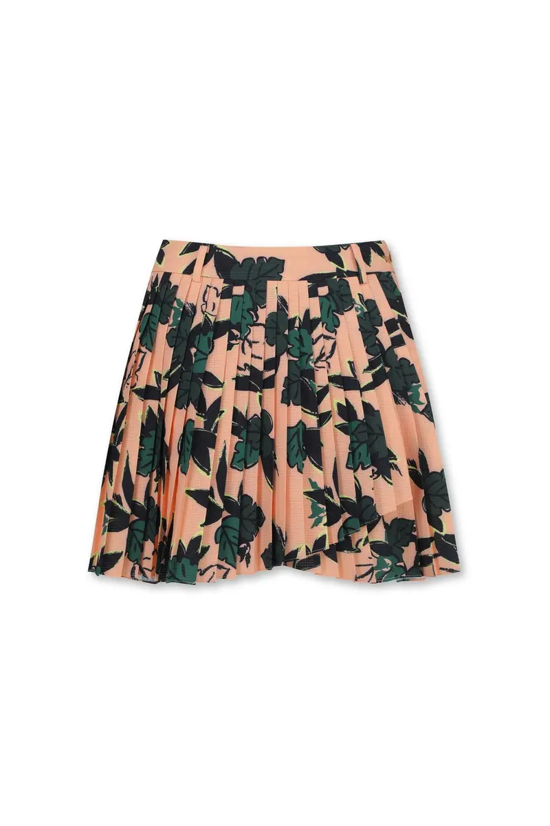 Women'S Orange Forest Pleats Skort 1