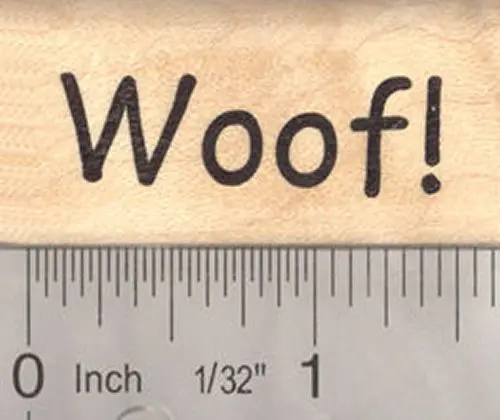 'Woof!' Word Art Dog Rubber Stamp For Pet-Themed Crafts 1