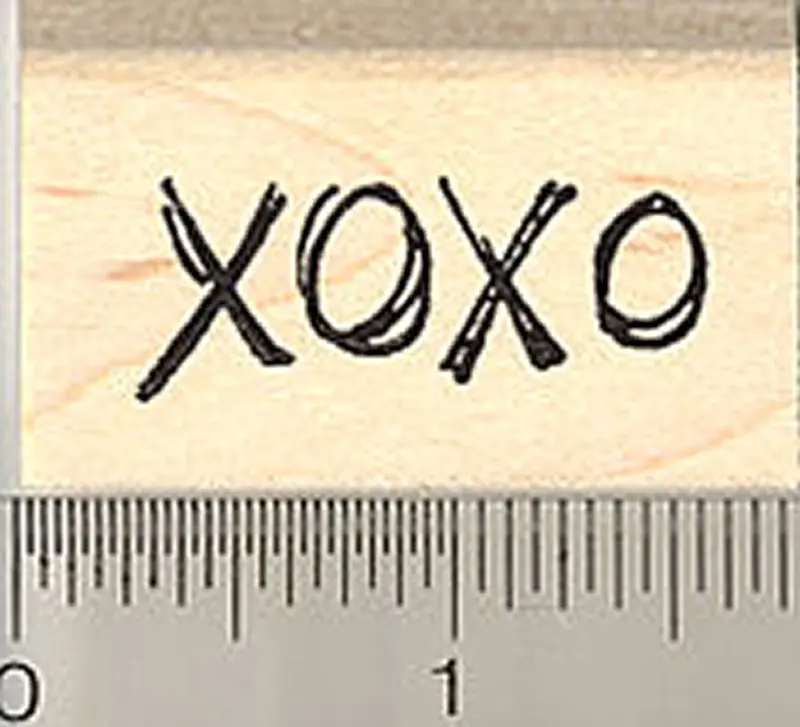 Xoxo Hugs And Kisses Rubber Stamp – Classic Affection Symbol 1