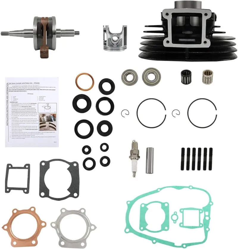 Yamaha Blaster Top-End Rebuild Kit – Piston, Cylinder, Crank, Gaskets & Seals (1987–2006) 1