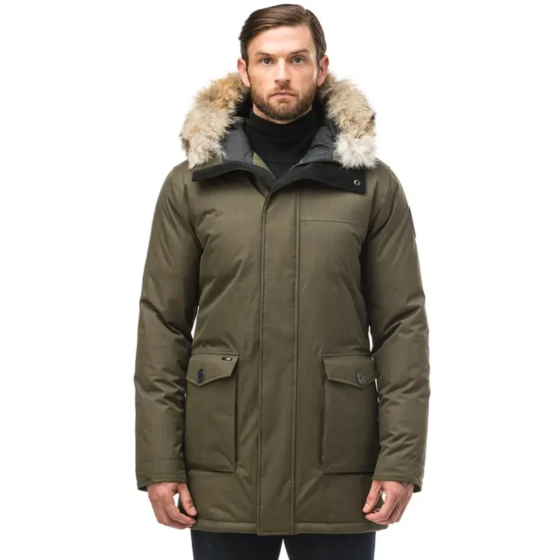 Yves Men'S Army Green Parka Jacket 1