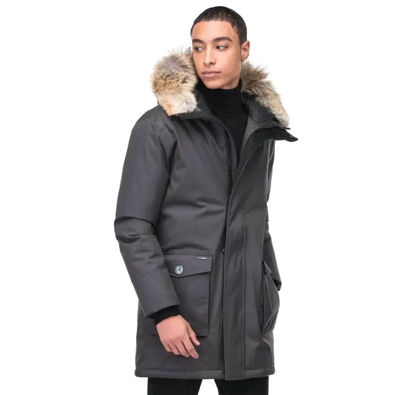 Yves Men’S Steel Grey Parka 1