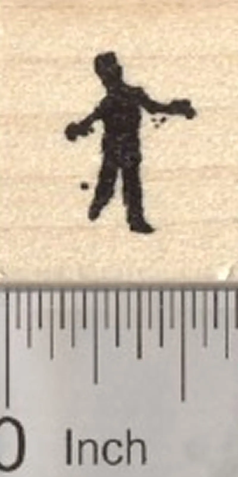Zombie Silhouette Rubber Stamp 1