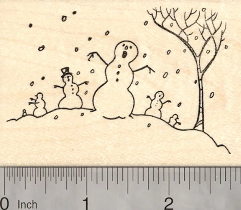 Zombie Snowman Rubber Stamp – Winter ‘Snowpocalypse’ Halloween Fusion 1