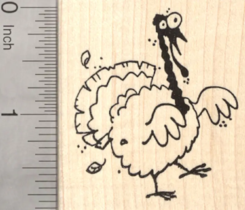 Zombie Turkey Rubber Stamp – Festive Yet Macabre Twist For Halloween And Thanksgiving 1