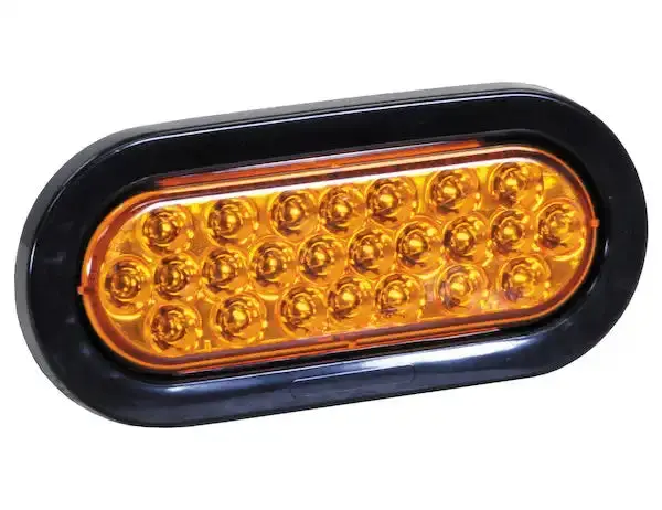 6.5-Inch Oval Amber Led Strobe Light – High-Visibility Warning Beacon 1