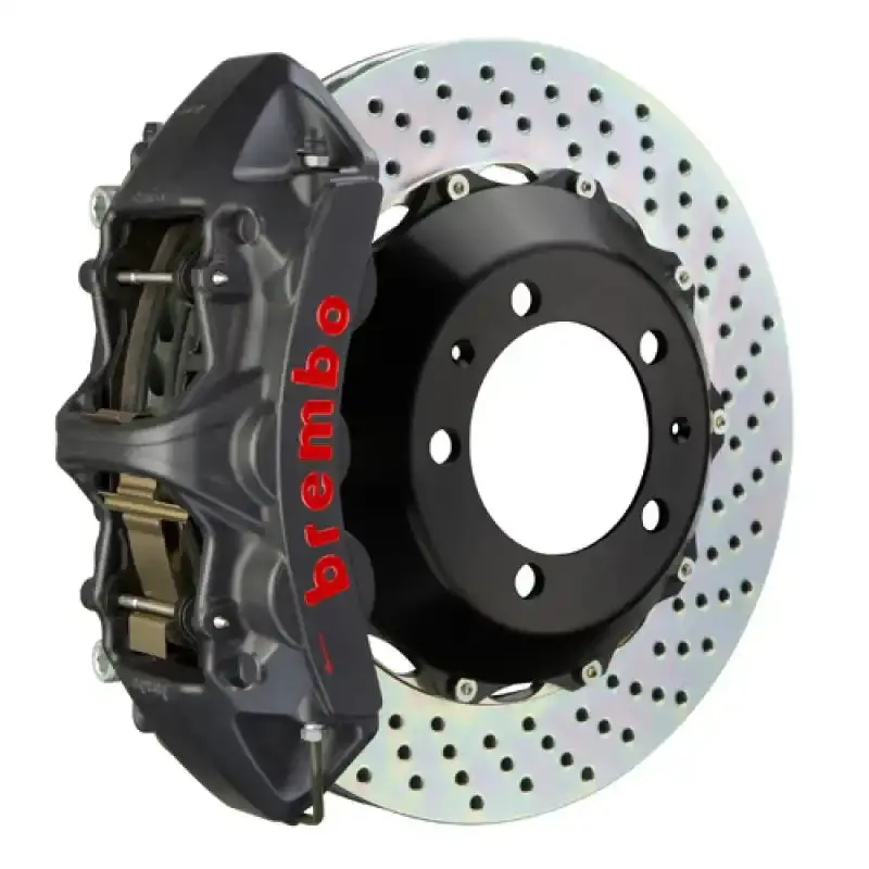 Brembo 12–16 Porsche 987 Boxster/Cayman Gt Braking Kit – 6-Piston Calipers, 355X32Mm Drilled Two-Piece Rotors 1