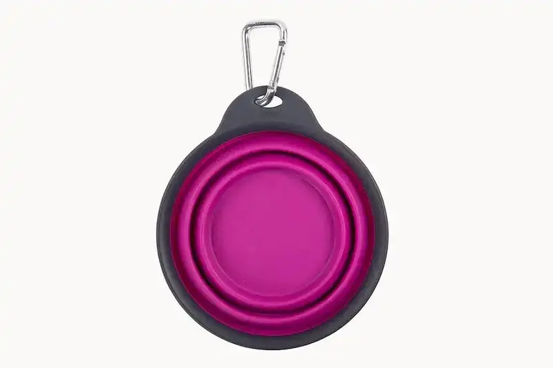 Collapsible Travel Cup – 1-Cup Fuchsia Silicone Foldable Mug 1