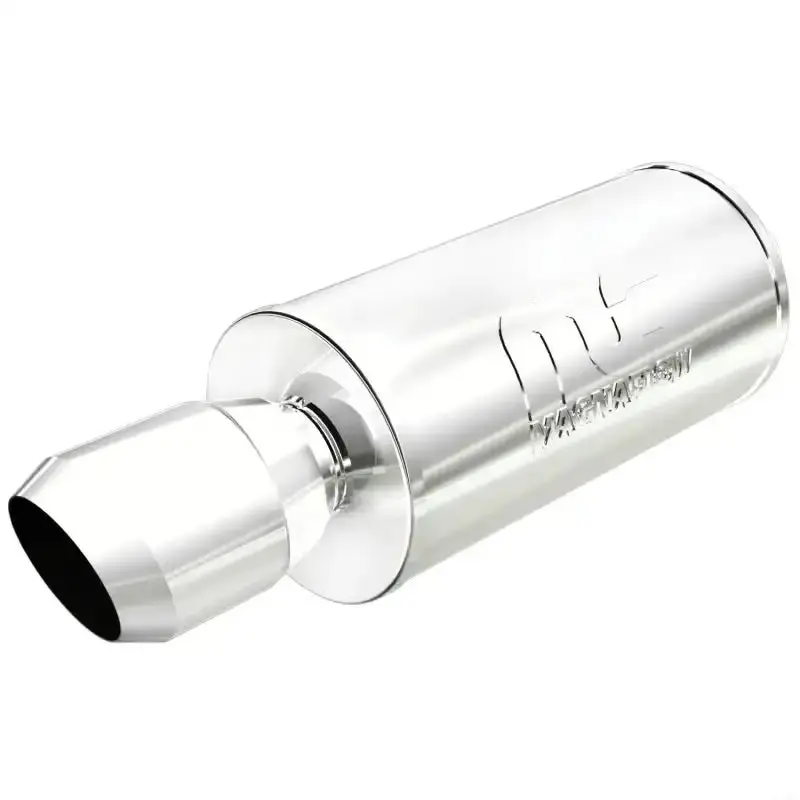 Magnaflow Stainless Steel Performance Muffler With Tip – 14×7×7 Inch, 2.25-Inch Inlet/4-Inch Outlet 1