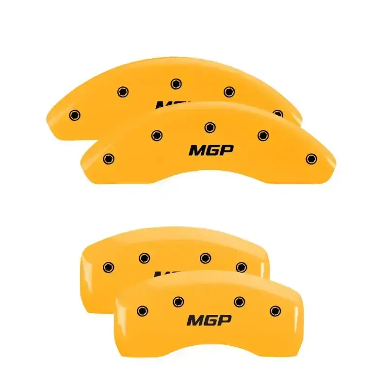 Mgp Engraved 4-Piston Caliper Covers – Yellow Finish With Black Honda H Logo For 2018 Civic 1