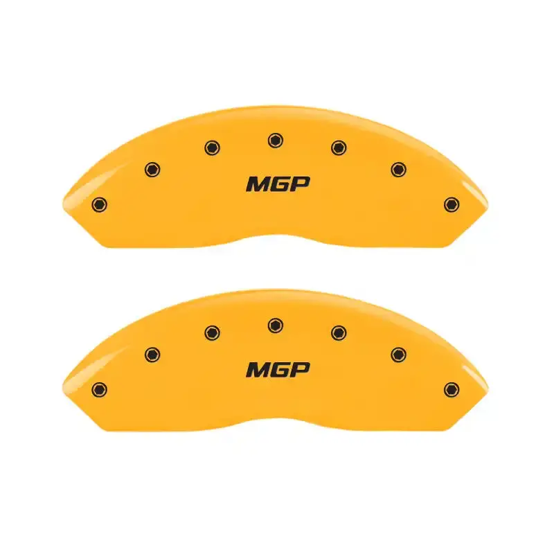 Mgp Engraved Front Caliper Covers – Black Text On Yellow Finish For 2006 Jeep Wrangler 1