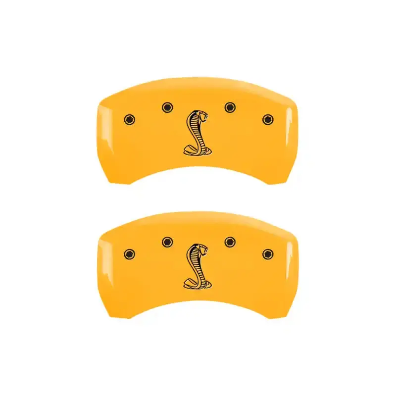 Mgp Engraved Rear Caliper Covers – Dual-Caliper Set With Yellow Finish And Black Contrast 1