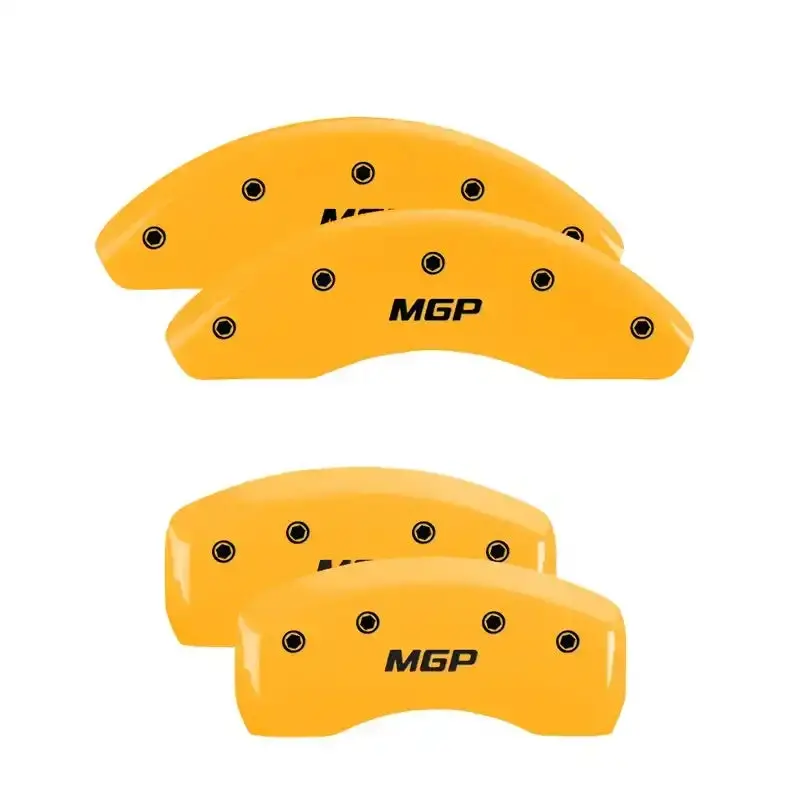 Mgp Ford Oval Logo Brake Caliper Covers – Yellow Finish With Black Accent 1