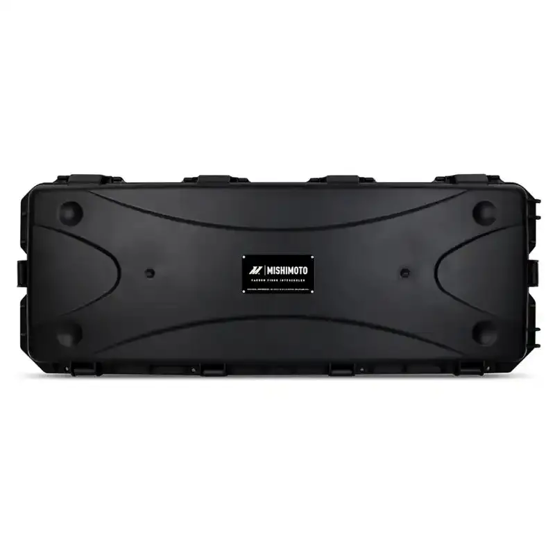 Mishimoto Universal Carbon Fiber Intercooler – Gloss-Finished Tanks, Gold Core, 450Mm S-Flow Design With V-Band Ends 1