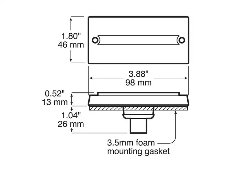 Red Led Clearance Light – Dot-Compliant Side Marker Assembly 1