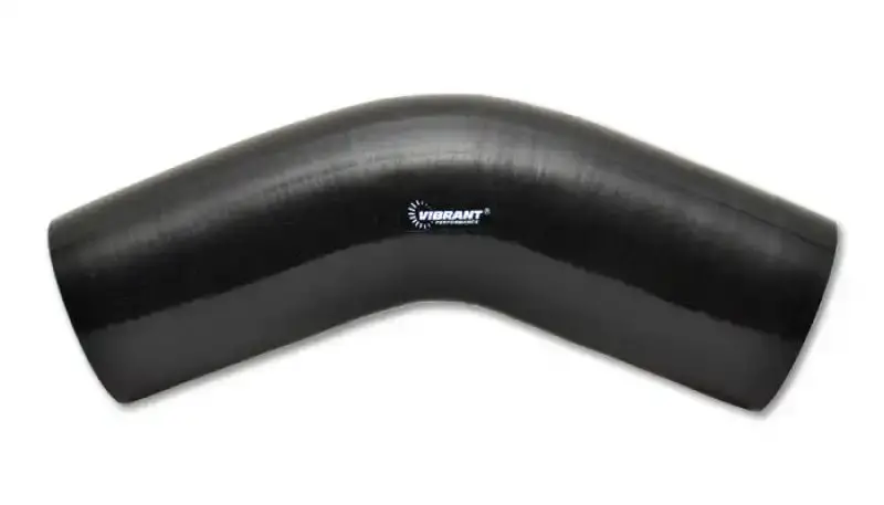 Vibrant 4-Ply Black Silicone 45° Elbow Connector — 3.25-Inch Inner Diameter 1