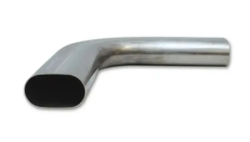 Vibrant Performance 3.5" Oval T304 Stainless Steel 90° Mandrel Bent Exhaust Elbow – 6" X 6" Legs 1